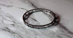 Roman Numeral Bangle Bracelet - Silver