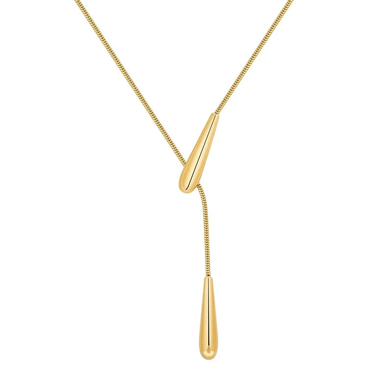 Anna Lariat Necklace - Gold