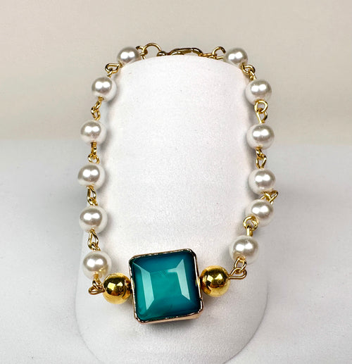 Emerald Pearl Bracelet
