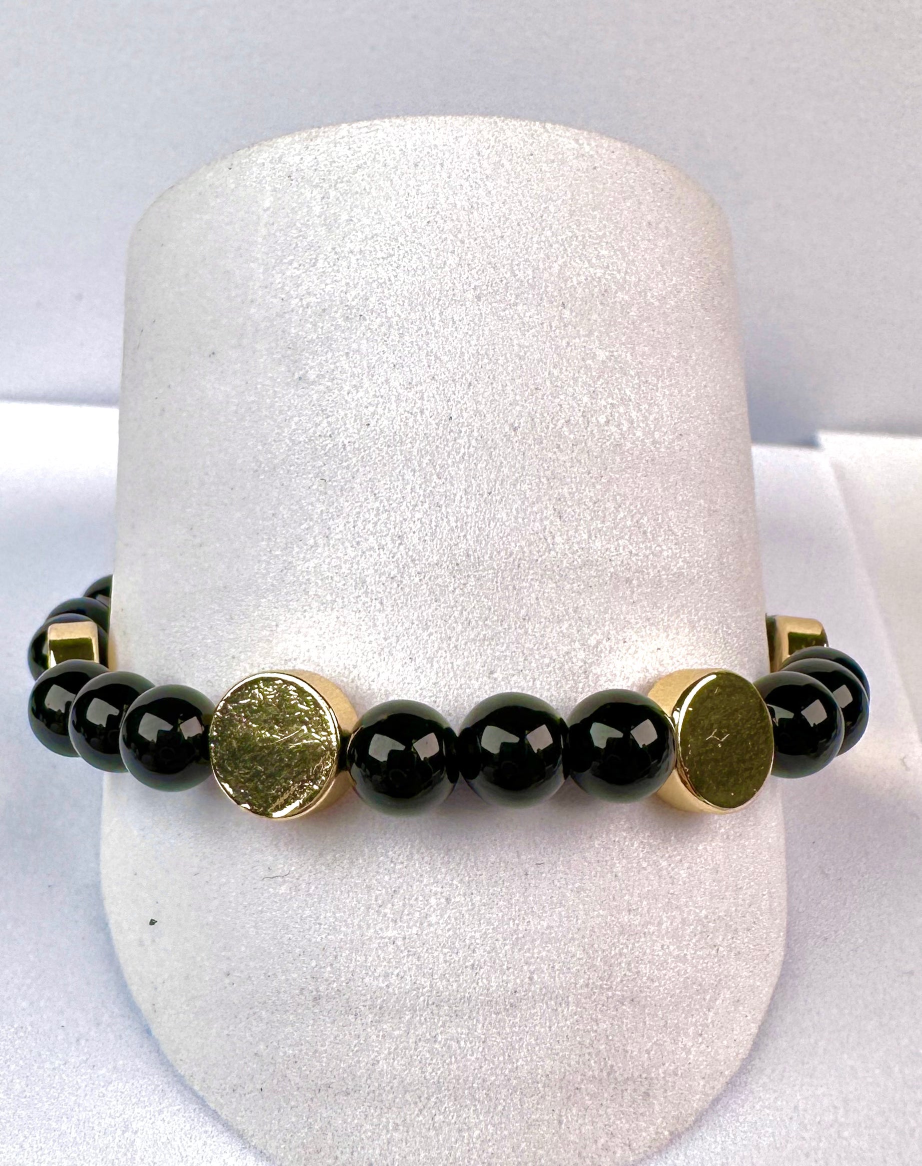 Black & Gold Beaded Bracelet