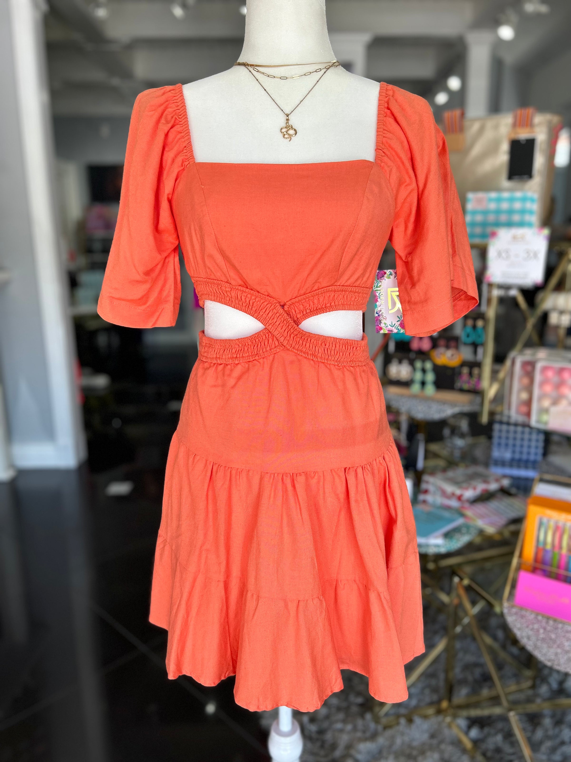 Side Cut Out Mini Dress