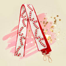 Candy Cane Beaded Purse Strap