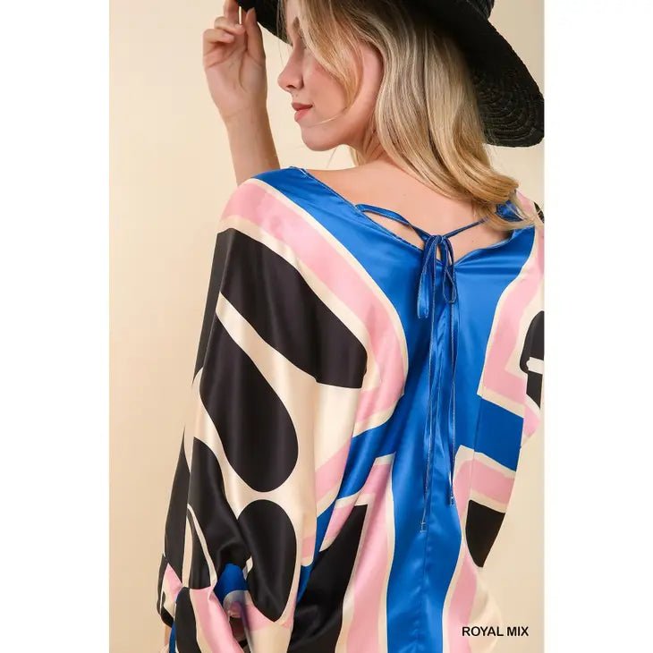 Satin Abstract Blouse
