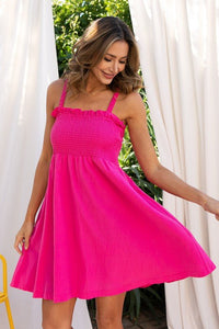 Open Back Mini Dress - Pink