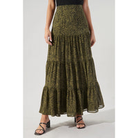 Leonna Leopard Tiered Skirt