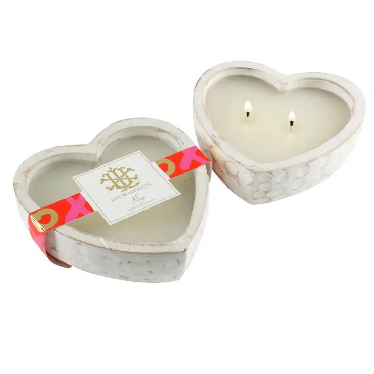 Lux Fragrances Heart Bowl Candle