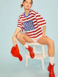 Patriotic Sequin Top