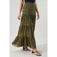 Leonna Leopard Tiered Skirt