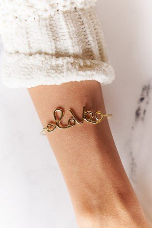 Gold Love Charm Bracelet
