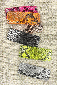 Snake Print Barrette