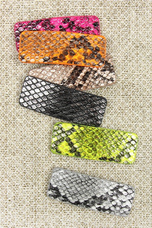 Snake Print Barrette