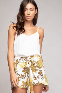 ONE LEFT!!! Hawaiian Front Tie Shorts