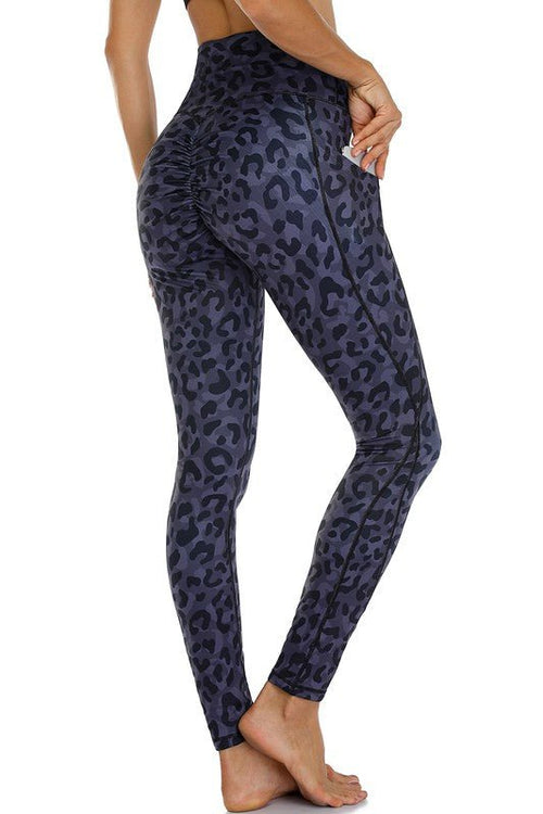 Purple Leopard High-Waisted Leggings