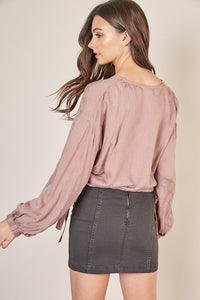 Side Tie Blouse