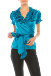 Ruffle Wrap Blouse