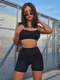 Black Active Wear Shorts