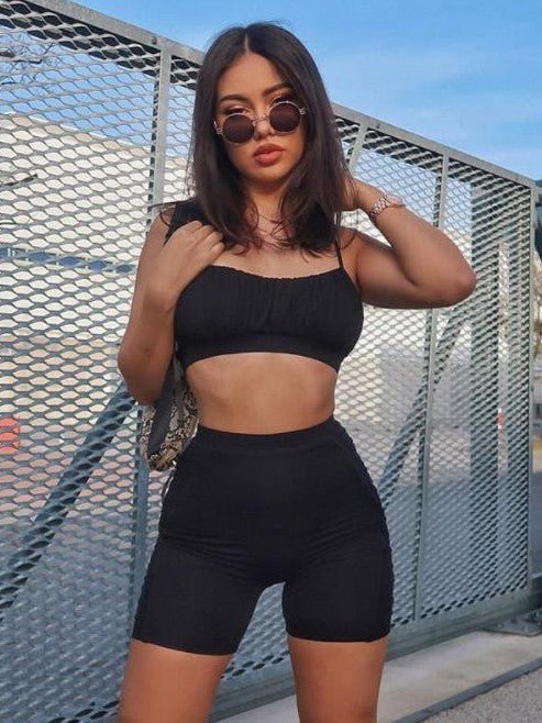 Black Active Wear Shorts