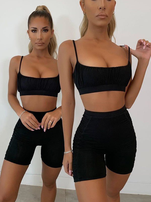 Black Active Wear Shorts