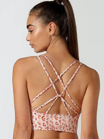 Leopard Print Activewear Sports Bra