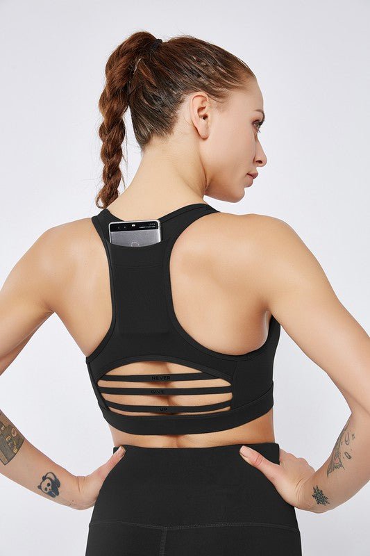 Black Padded Sports Bra