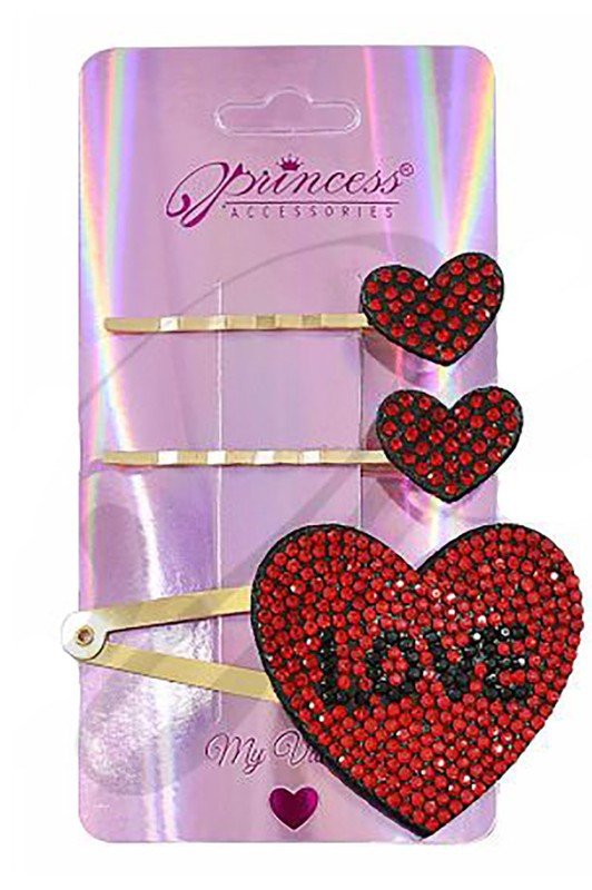 Heart Hair Clip Set