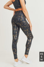 Gold Snake Foil Leggings