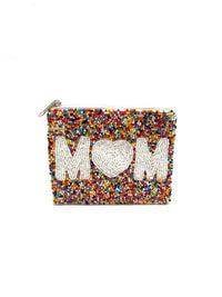 Mom Beaded Pouch