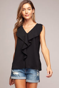 V-Neck Ruffle Top