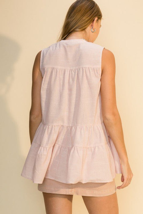 Sleeveless Tiered Top