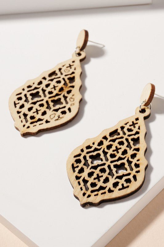 Wooden Cutout Earrings