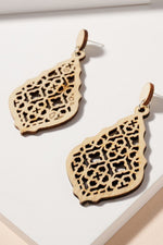 Wooden Cutout Earrings