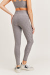 Textured Star High Waist Leggings