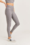 Textured Star High Waist Leggings