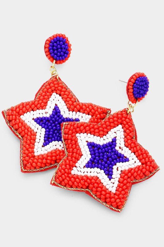 Seeing Stars Seed Bead Earrings