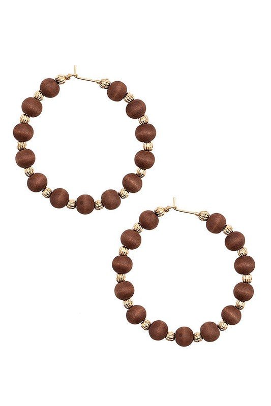 Wooden Hoop Earrings