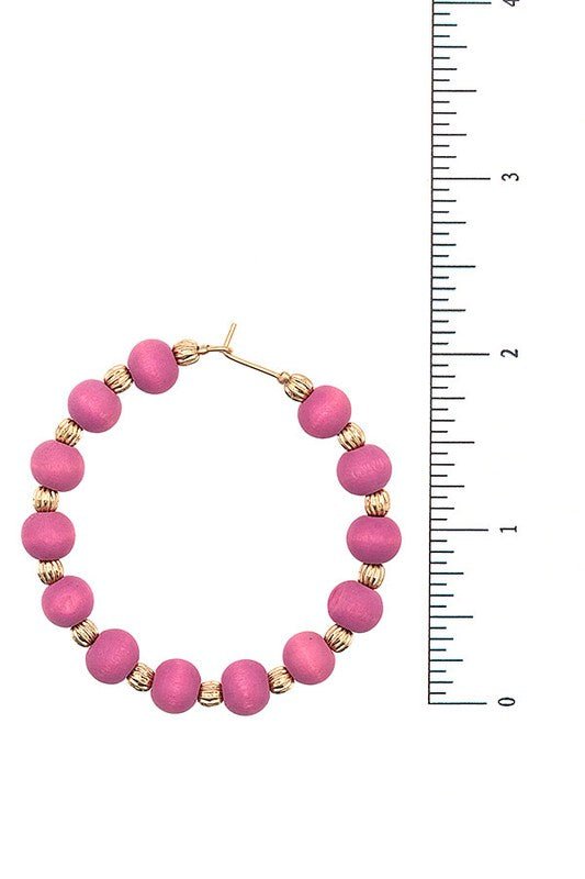 Wooden Hoop Earrings