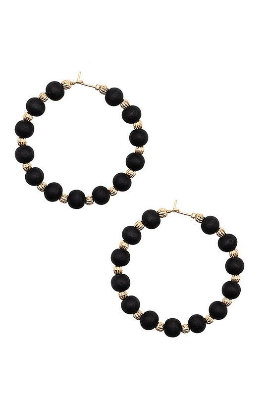 Wooden Hoop Earrings