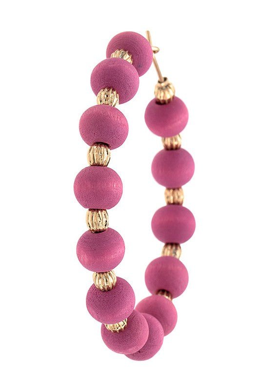 Wooden Hoop Earrings