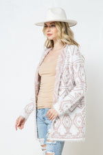 Aztec Hoodie Cardigan