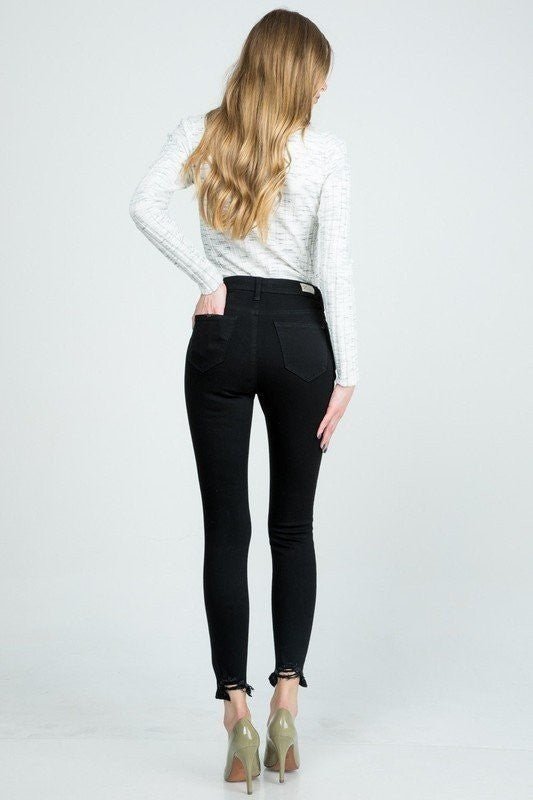 Distressed High Rise Jeans