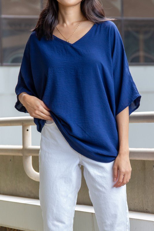 Oversized V-Neck Top