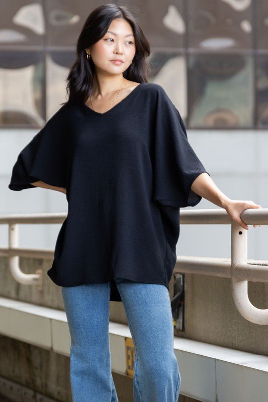 Oversized V-Neck Top