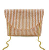 Pink & White Striped Beaded Clutch