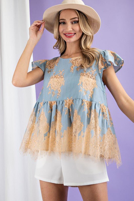 Lace Baby Doll Blouse