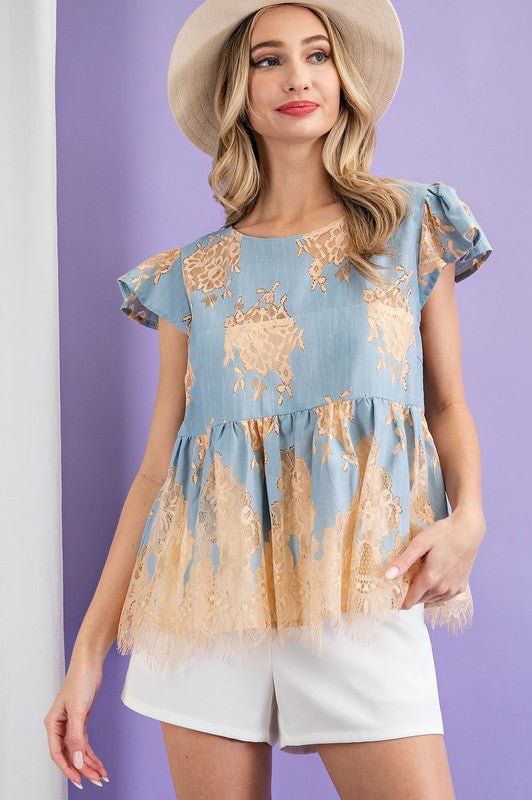 Lace Baby Doll Blouse