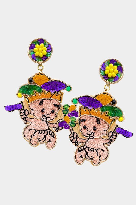 Mardi Gras Earrings