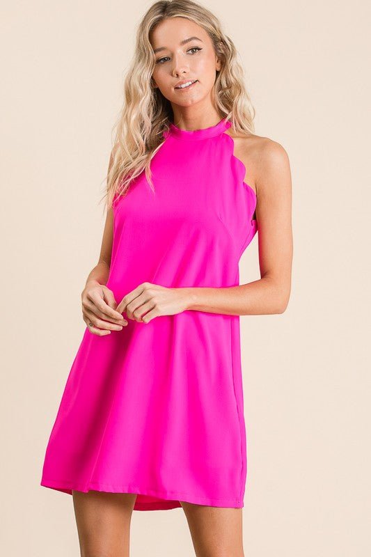 Scallop Hem Dress