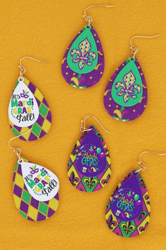 Mardi Gras Earrings