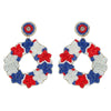 Patriotic Wreath Earrings