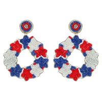 Patriotic Wreath Earrings